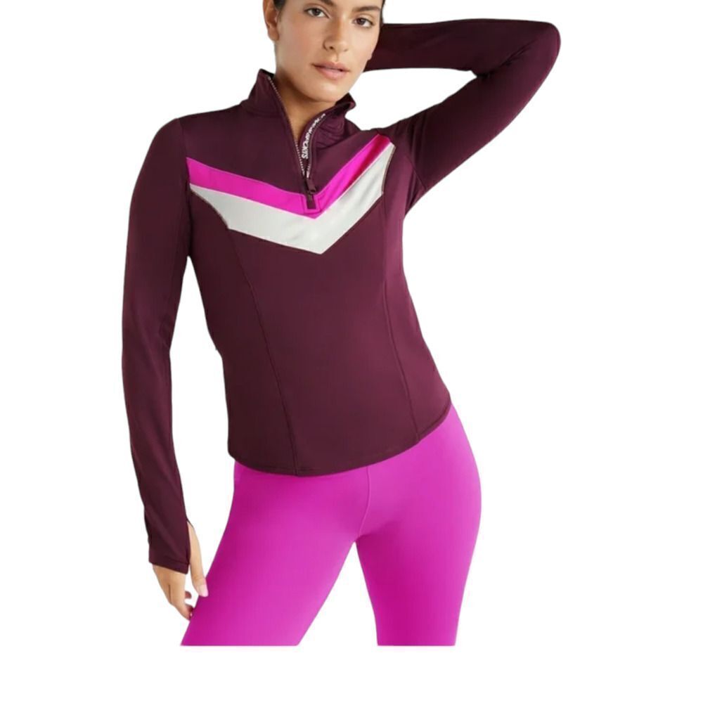 Love & Sports Women's Brushed Quarter Zip Pullover Jacket, Sizes Medium